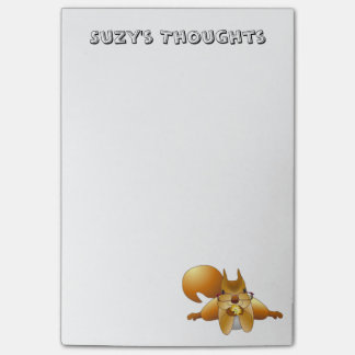 Bloco De Notas Esquilo Curioso Posta-O Nota