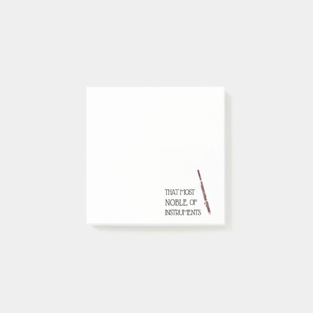 Bloco De Notas Esse o mais nobre dos instrumentos - post-it do (Frente)
