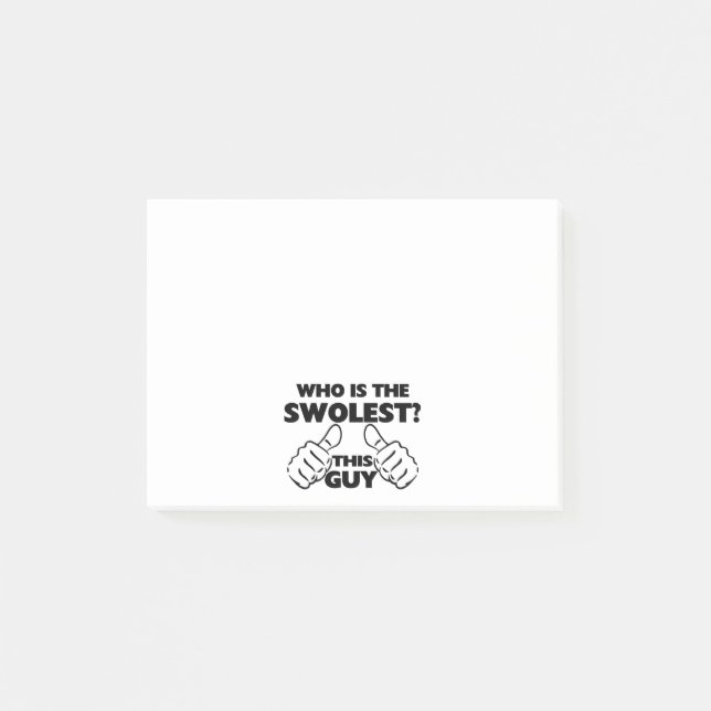 Bloco De Notas Esta cara é o Swolest (Frente)