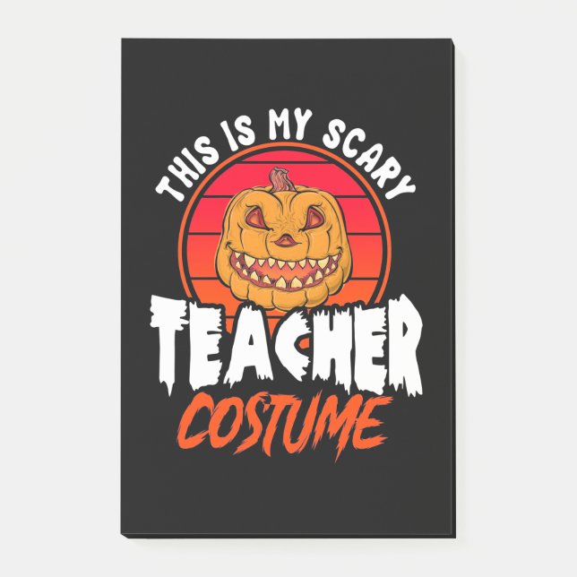 Bloco De Notas Esta É A Minha Costume Assustadora De Professora (Frente)