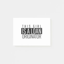 Bloco De Notas Esta Garota É Uma Originadora De Empréstimos