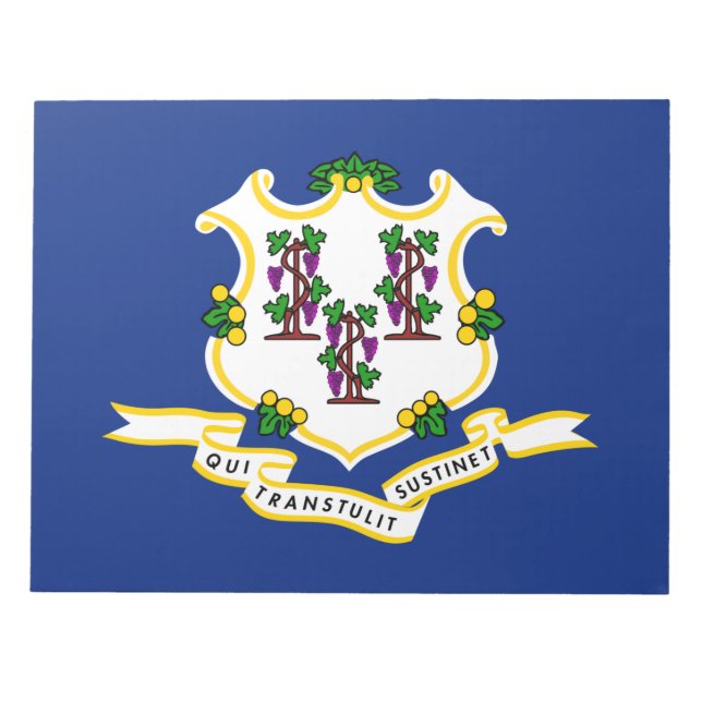 Bloco De Notas Estado de bandeira do Connecticut (Frente)
