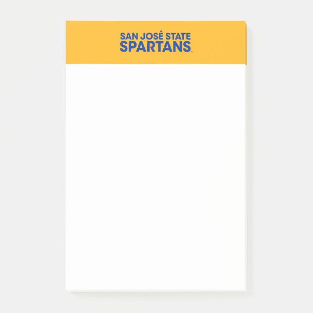 Bloco De Notas Estado Spartans Wordmark de San Jose (Frente)