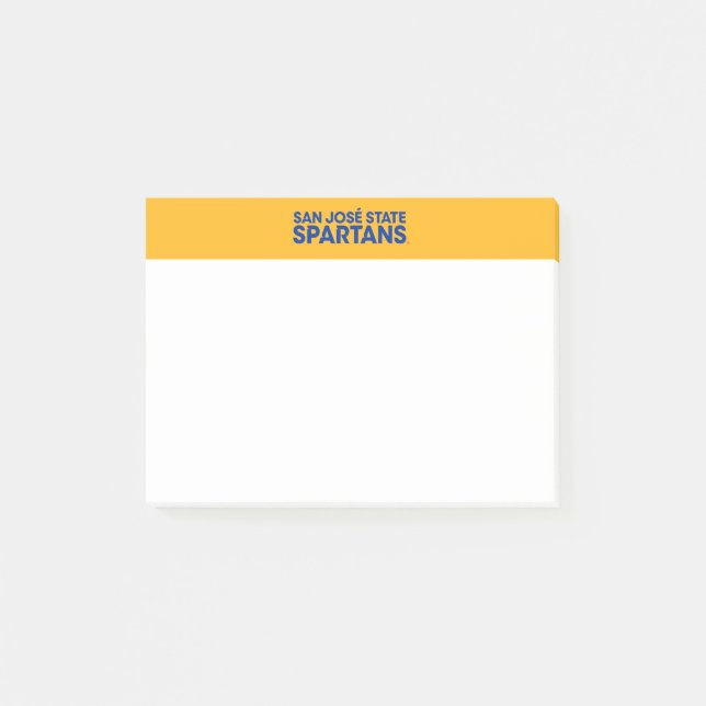 Bloco De Notas Estado Spartans Wordmark de San Jose (Frente)