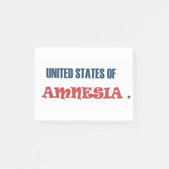BLOCO DE NOTAS ESTADOS UNIDOS DA AMNÉSIA (Frente)