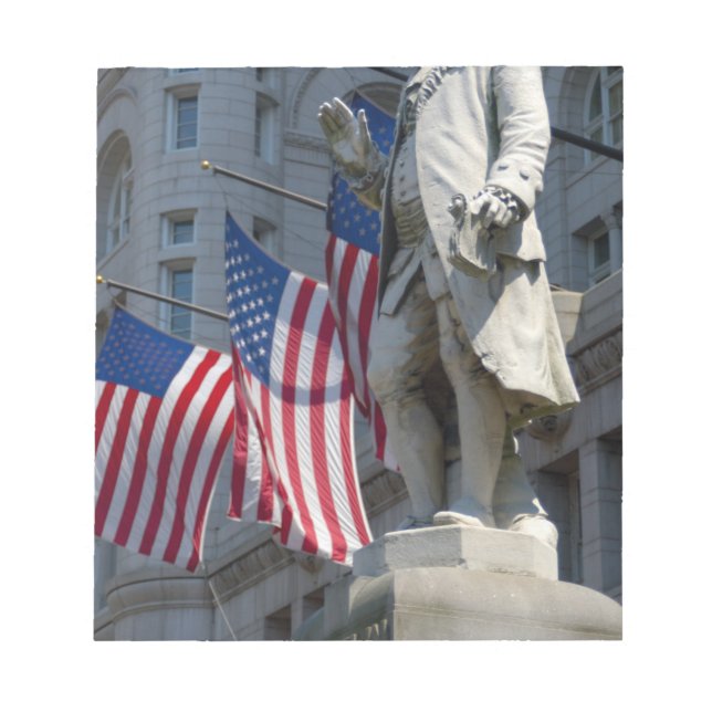 Bloco De Notas Estátua de Benjamin Franklin em Washington, DC (Frente)
