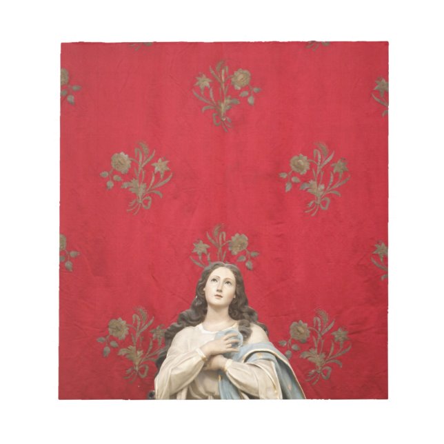 Bloco De Notas Estátua virgem numa igreja de Spaccanapoli, Nápole (Frente)