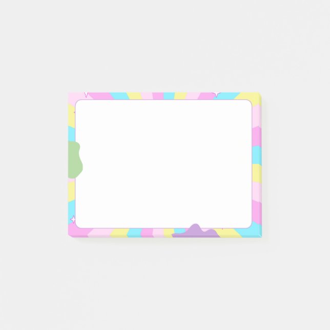 Bloco De Notas Estética Kawaii Pastel Retro Sol Explosão  (Frente)