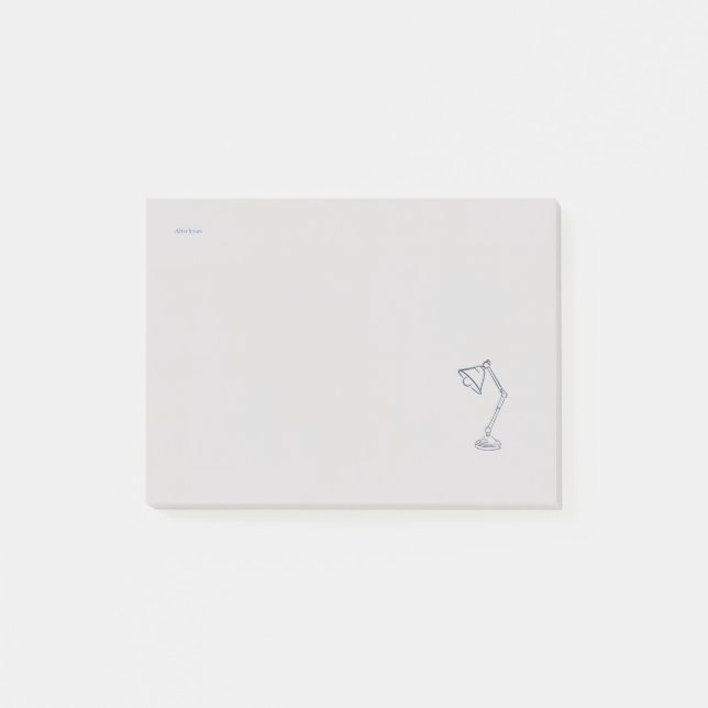 Bloco De Notas Estética Noturna de Estudioso Moderno/Lâmpada Notu (Frente)