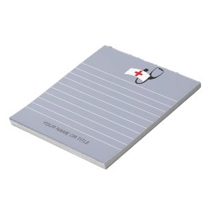 Bloco De Notas Estetoscópio Médico de Enfermagem Personalizado