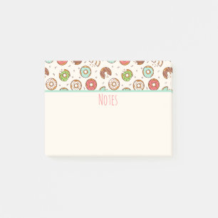 Bloco De Notas Estilo colorido de padrão de Rosquinha retrô