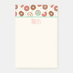 Bloco De Notas Estilo colorido de padrão de Rosquinha retrô