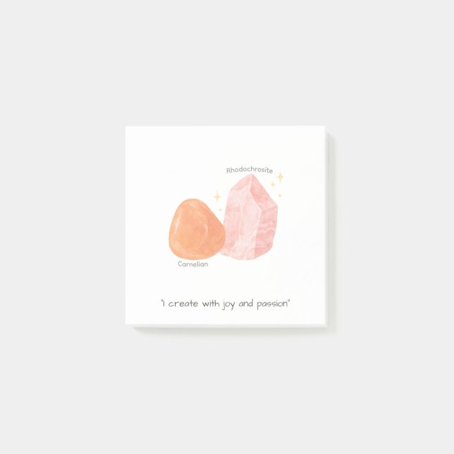 Bloco De Notas Estilo de Afirmação Carnelian & Rhodocrosite 2 (Frente)