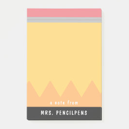 Bloco De Notas Estilo de Lápis de Professores Personalizados