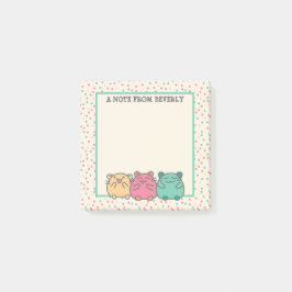 Bloco De Notas Estilo Kawaii Bonito Hamsters Personalizados