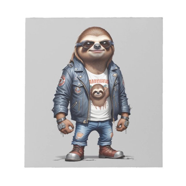 Bloco De Notas Estilo Legal de Jaqueta de couro Rebelde Largura d (Frente)