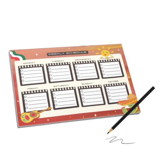 Bloco De Notas Estilo mexicano agendado semanalmente (Criador carregado)