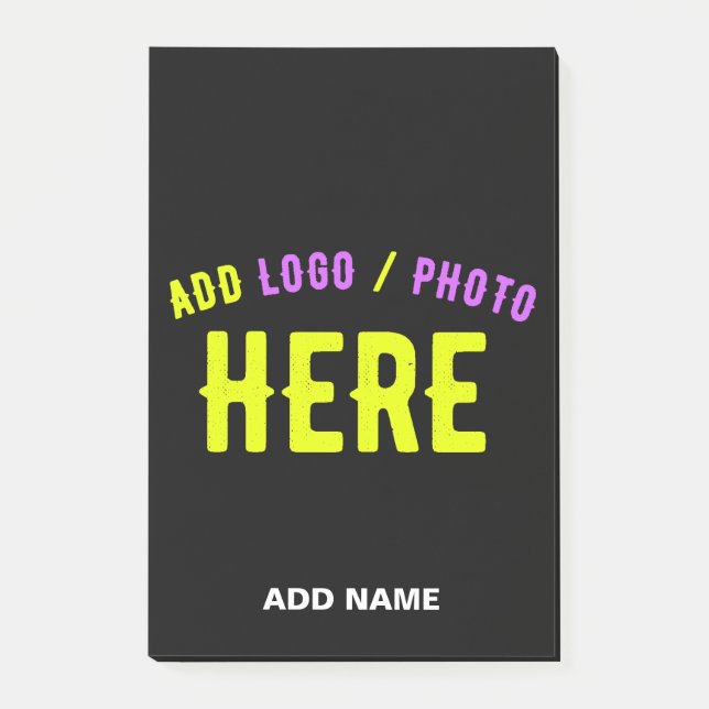 BLOCO DE NOTAS ESTILO MODERNO PERSONALIZÁVEL PRETO VERIFICADO MAR (Frente)