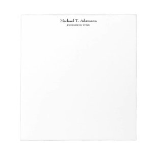 Bloco De Notas Estilo Retro Elegante Simples Branco