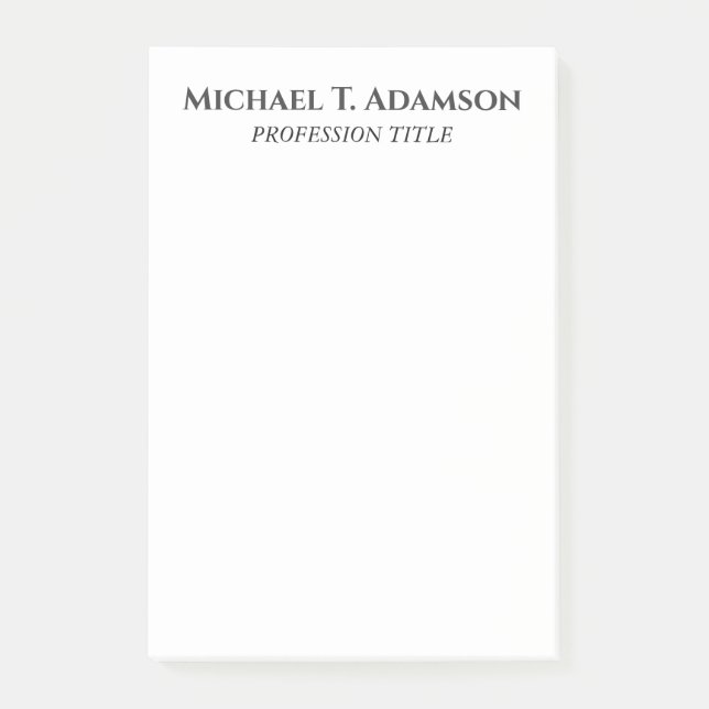 Bloco De Notas Estilo Retrô Elegante Simples Preto e Branco (Frente)