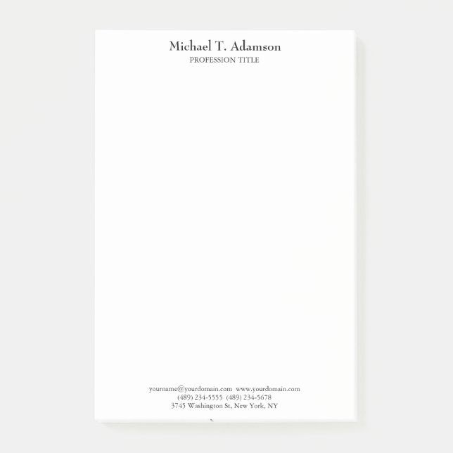 Bloco De Notas Estilo Retro Simples Simples Branco Simples (Frente)