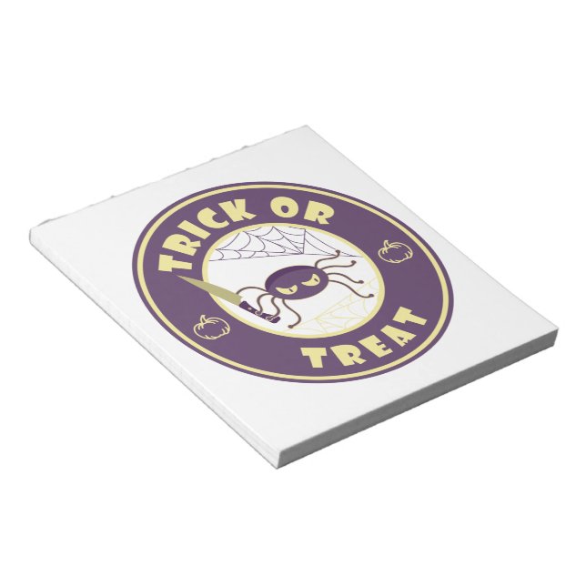 Bloco De Notas Estilo Starbucks para a aranha do halloween (Inclinado)