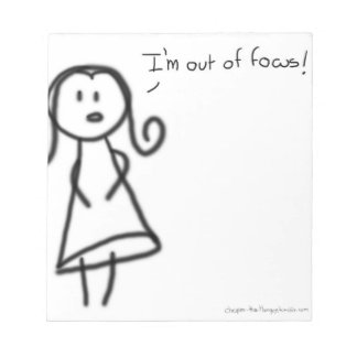 Bloco De Notas Estou fora de foco