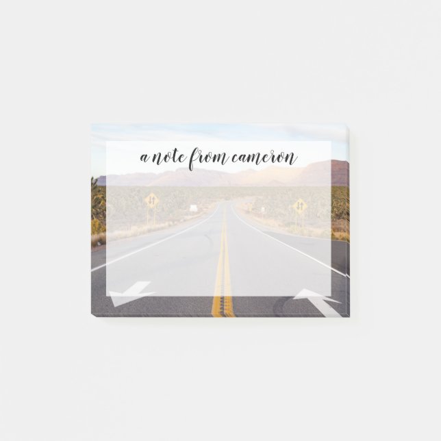 Bloco De Notas Estrada Pelo Parque Nacional Joshua Tree (Frente)