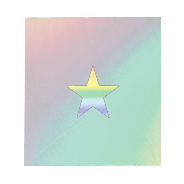 Bloco De Notas Estrela arco-íris (Frente)