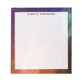 Bloco De Notas Estrela Azul Uniforme do Espaço de Cores Aquáticas