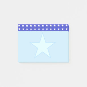 Bloco De Notas Estrela com azul claro