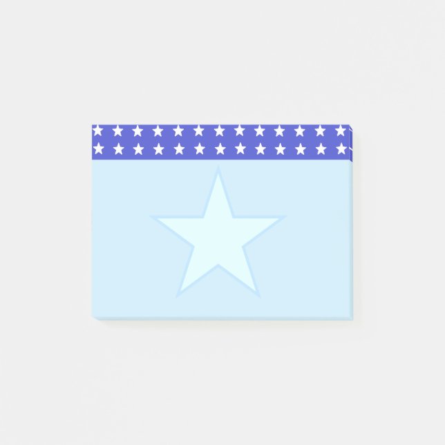 Bloco De Notas Estrela com azul claro (Frente)