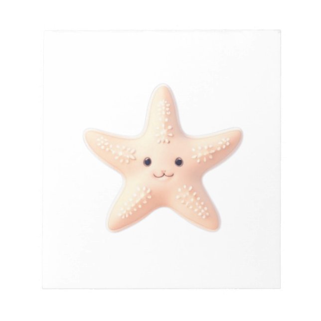 Bloco De Notas Estrela-do-mar Rosa Fofa (Frente)