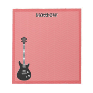 Bloco De Notas Estrela do rock da guitarra