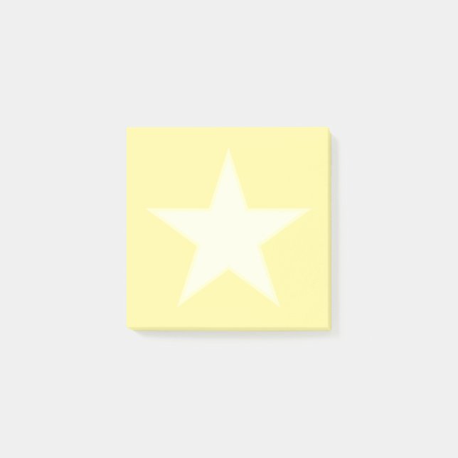 Bloco De Notas Estrela em amarelo claro (Frente)