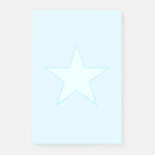 Bloco De Notas Estrela em Azul Claro 