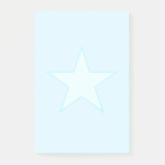 Bloco De Notas Estrela em Azul Claro