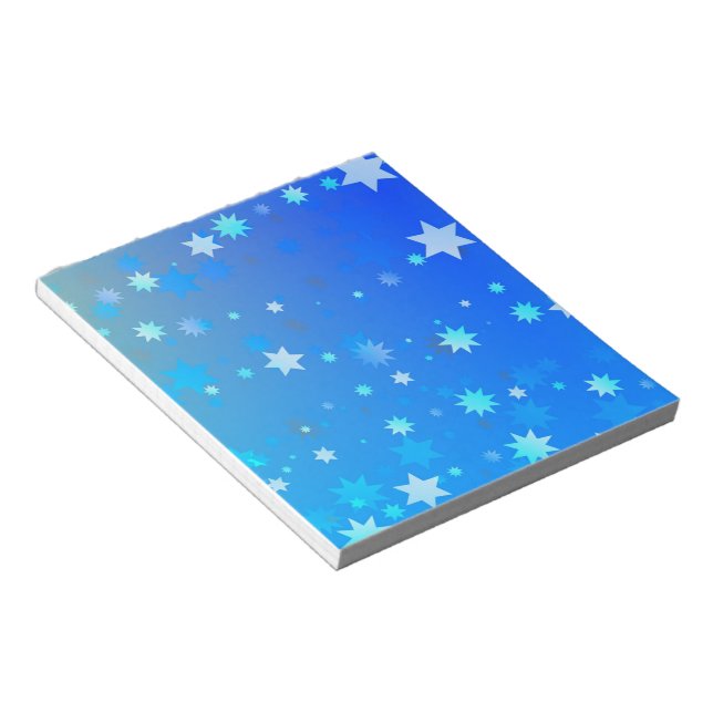 Bloco De Notas Estrelas Azuis (Inclinado)