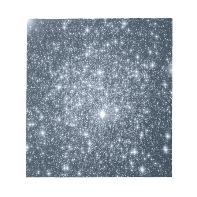 Bloco De Notas Estrelas Azul Aço Escuro (Frente)