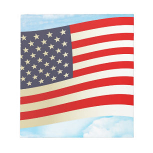 Bloco De Notas Estrelas de Bandeira Americanas Grevem Tropas Hone