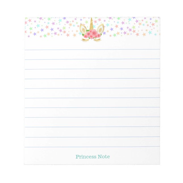 Bloco De Notas Estrelas de Mágica Única e Multicores Lindas (Frente)