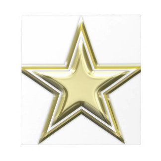 Bloco De Notas Estrelas de Ouro da Camada Star 2 Douradas