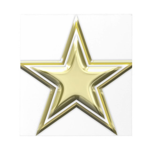Bloco De Notas Estrelas de Ouro da Camada Star 2 Douradas (Frente)