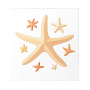 Bloco De Notas Estrelas-do-mar e as Pequenas