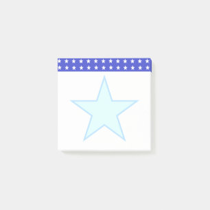Bloco De Notas Estrelas em Azul e Branco