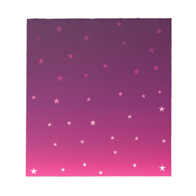 Bloco De Notas Estrelas mágicas roxas (Frente)