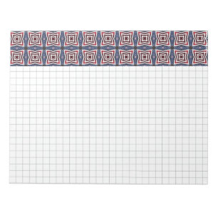 Bloco De Notas Estrelas Patrióticas e Stripes Caleidoscópio