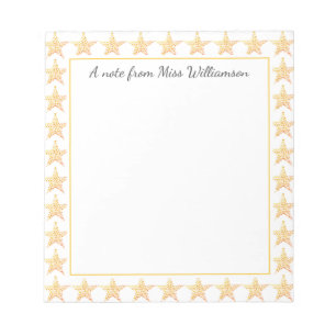 Bloco De Notas Estrelas personalizadas de APRECIAÇÃO DO PROFESSOR