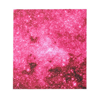 Bloco De Notas Estrelas Rosa Quente