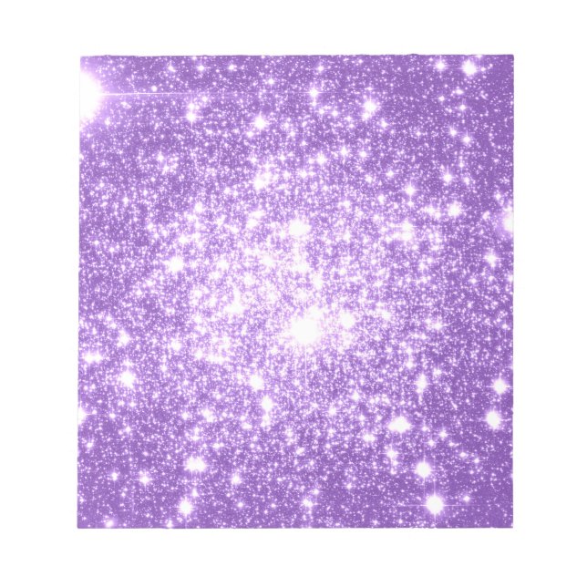 Bloco De Notas Estrelas Roxas Lavanda (Frente)
